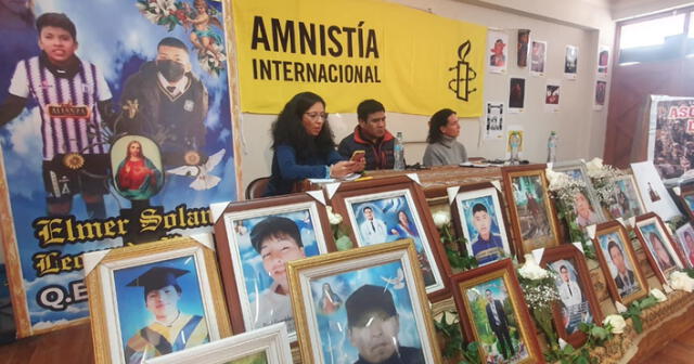 Presentación. Amnistía Internacional, junto a familiares de víctimas, expusieron informe que elaboraron por muertes. Foto: LR