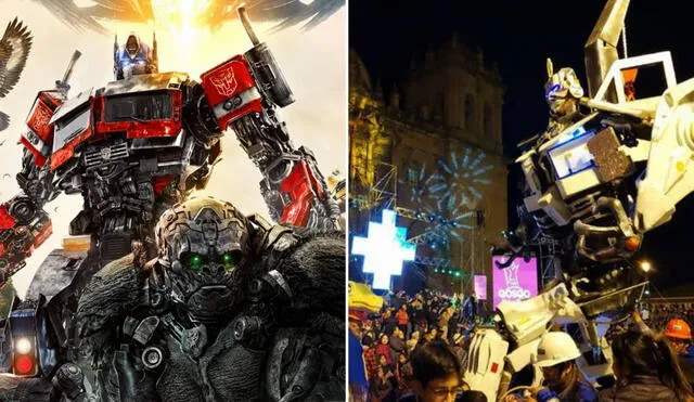 Corso cusqueño se apoderó de las calles y celebró el próximo estreno de "Transformers". Foto: composición LR/ Néstor Larico/ Paramount Pictures