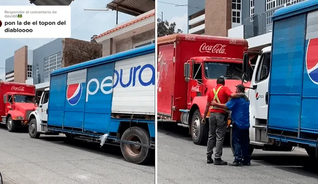 Usuarios destacaron el encuentro de estos dos grandes capos de la industria de bebidas. Foto: composición de LR/@Los plebesdelau1/TikTok