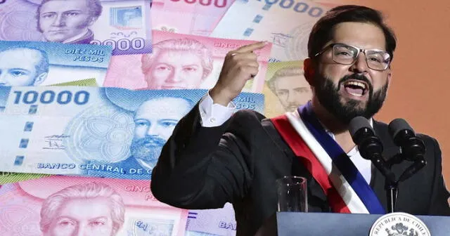 El Gobierno de Gabriel Boric debe promulgar  el proyecto que establece el sueldo mínimo a 500.000 pesos chilenos. Foto: composición LR/AFP/Vecteezy
