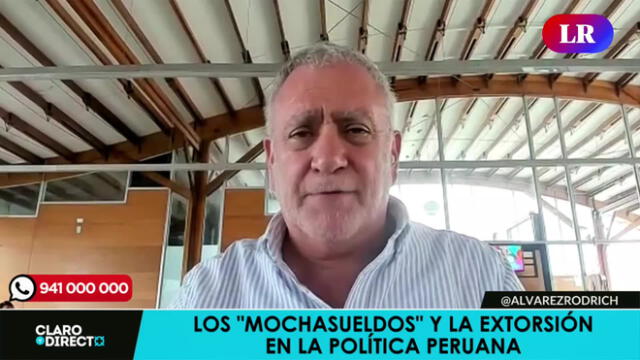 Augusto Álvarez Rodrich critica a los "mochasueldos". Foto/Video: LR+