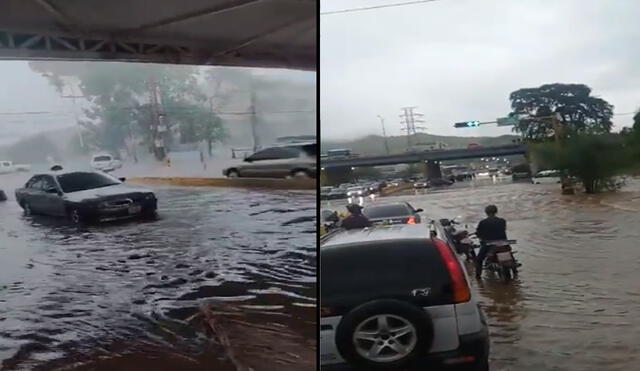 En los estados Barinas y Carabobo se registraron inundaciones tras las intensas lluvias. Foto: captura video/Twitter