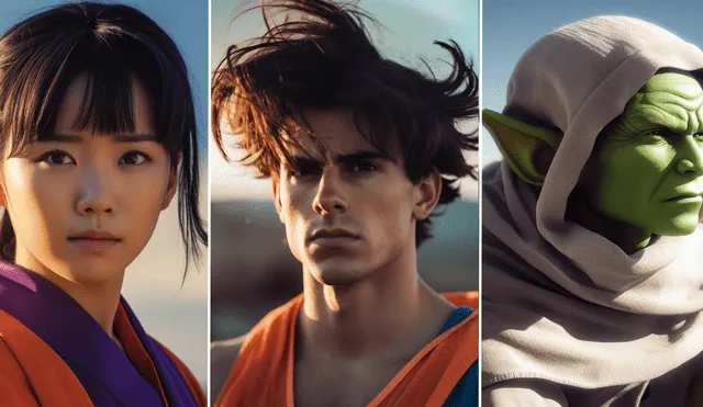 Así lucen los protagonistas de "Dragon ball Z", según IA. Foto: composición LR/Midjourney/Mortecouille92