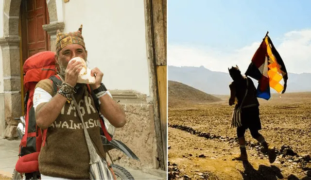 Felipe Varela, el 'último chasqui', viene recorriendo los antiguos caminos del inca durante más de 30 años. Foto: composición LR/Hytimes/Rumbos del Perú