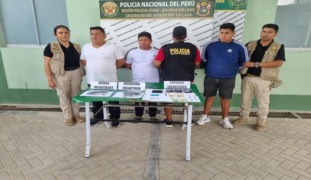 Detienen a delincuentes en Sullana. Foto: PNP