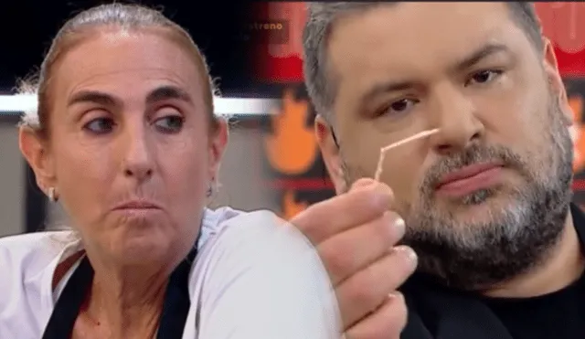 Natalia Málaga vuelve a protagonizar incidente con su plato de comida en "El gran chef: famosos". Foto: composición/captura Latina