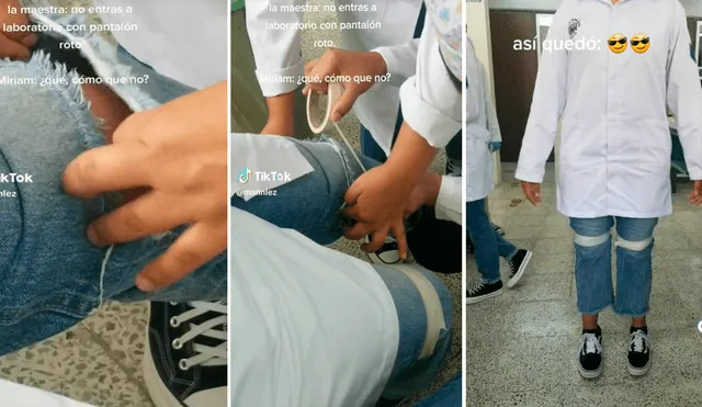 Usuarios aplaudieron el ingenio de los muchachos para ayudar a su amiga. Foto: Composición de LR/@Mannlez/TikTok