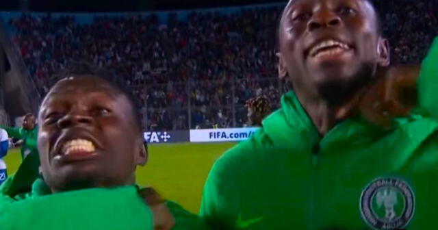 Nigeria celebró de esta manera el pase a cuartos de final del Mundial sub-20. Foto: captura TyC Sports