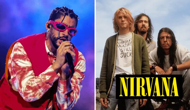 Una plataforma de inteligencia artificial demostró cómo sonaría "Dumb", canción de Nirvana, si fuera interpretado por Bad Bunny. Foto: composición LR/BBC/difusión