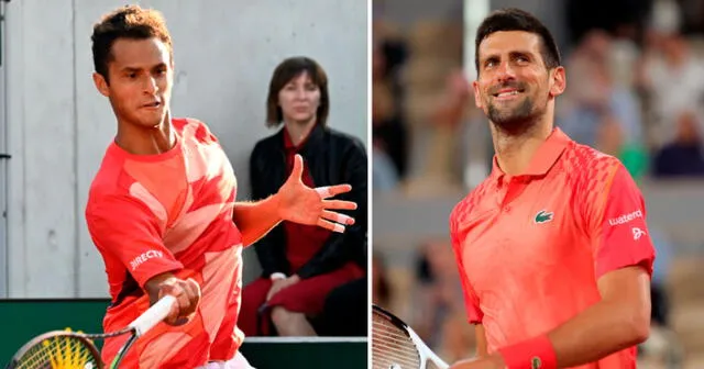 Juan Pablo Varillas vs. Novak Djokovic se enfrentarán por primera vez. Foto: composición/EFE