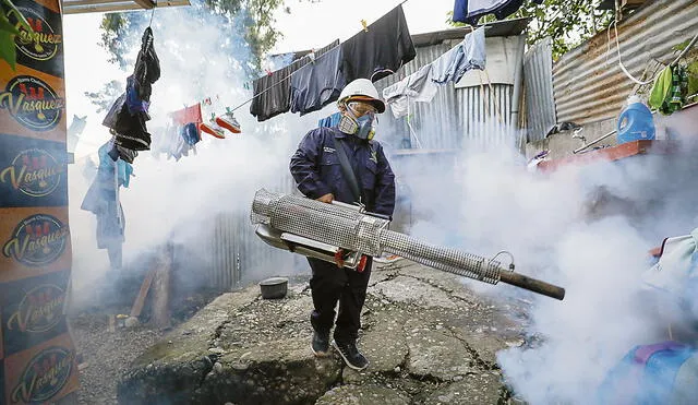 Las brigadas de fumigación continúan trabajando contra el dengue. Foto: archivo LR