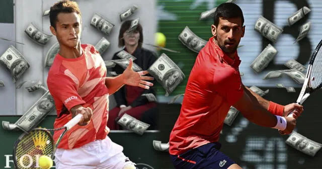 Juan Pablo Varillas vs. Novak Djokovic: solo uno pasará a cuartos de final de Roland Garros. Foto: composición LR/AFP
