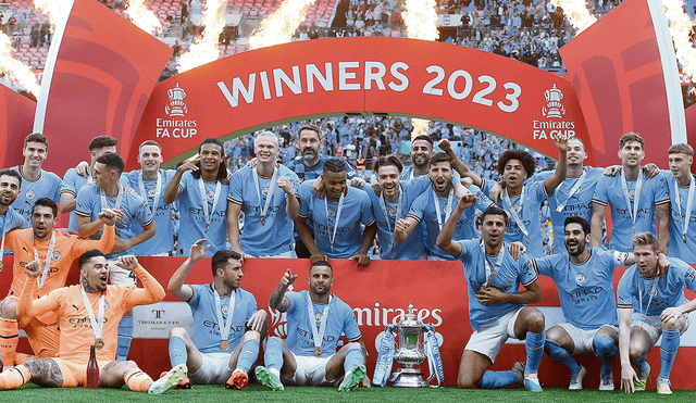 Volvió. El Manchester City no conquistaba la FA Cup desde la edición 2018-2019.  Foto: EFE