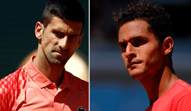 El tenista nacional enfrentó al serbio por la cuarta ronda del Roland Garros. Foto: EFE