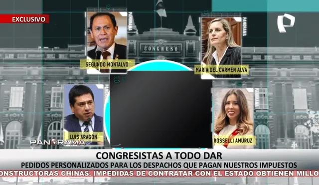 Congresistas de diversas bancadas involucrados nuevos gastos excesivos con dinero del Estado. Foto y video: Panamericana