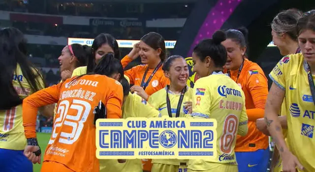 Las chicas del América venció por 2-1 a Pachuca y se consagraron campeonas de la Liga MX Femenil. Foto: YouTube/América Femenil