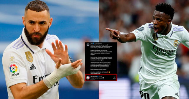 Karim Benzema y Vinícius Jr. jugaron juntos en Real Madrid desde el 2018. Foto: EFE