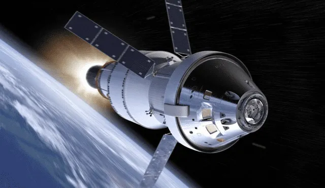 Nave Orión de la misión Artemis saliendo de la Tierra. Foto: NASA