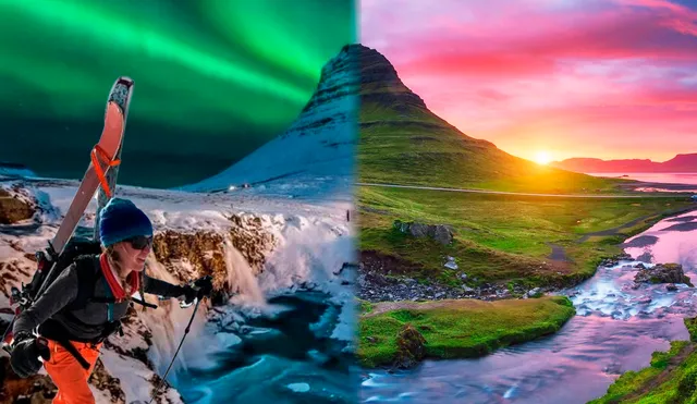 Islandia es el único país con un "día eterno". Foto: composición LR/National Geographic