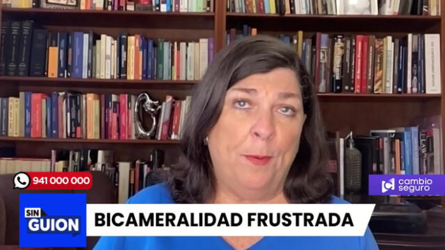 Rosa María Palacios habla sobre la bicameralidad. Foto/Video: LR+