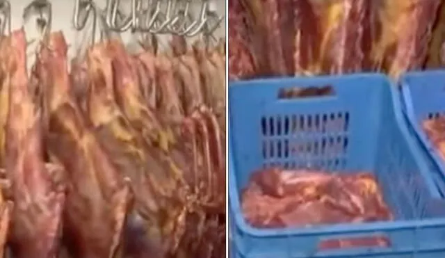 La carne de caballo no es apta para el consumo humano, por lo que era comercializada como carne de res. Foto: composición LR/captura TV Perú