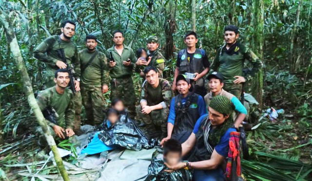 Los niños encontrados en la selva de Colombia se encuentran deshidratados y con picaduras de insectos. Foto: @AlertaMundial2/Twitter