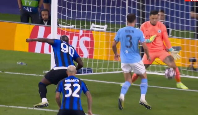 Romelu Lukaku se perdió el empate contra Manchester City. Foto: captura ESPN