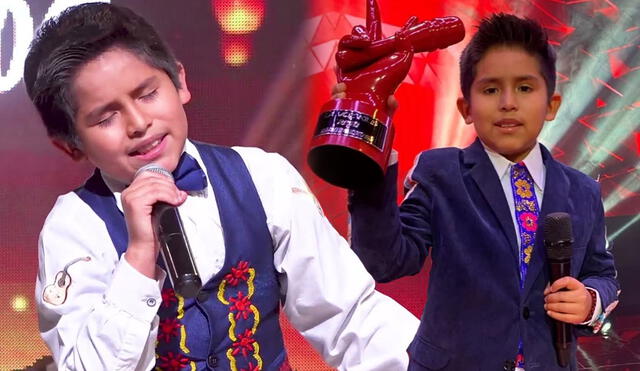 Gianfranco Bustios ganó "La voz kids" en 2021. Foto: composición LR/captura Latina