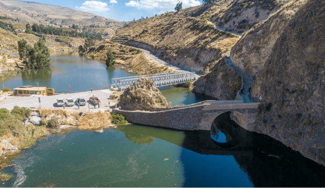 Gran dique. En julio de 2020 el río Colca quedó convertido en una gran laguna por el dique formado por los deslizamientos. Foto: La República