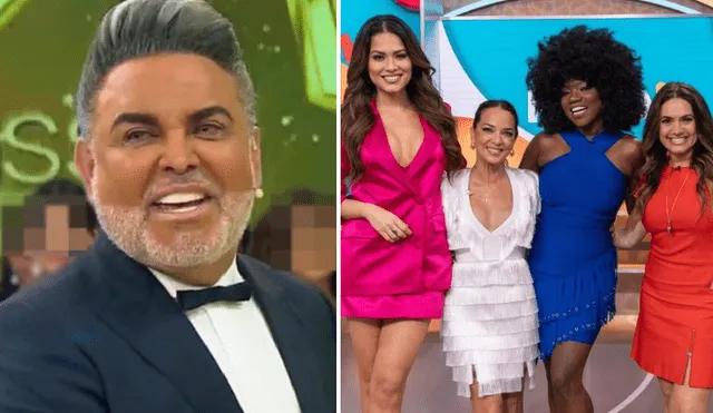 Andrés Hurtado señaló que quedó impactado con la belleza y sencillez de la conductora de Telemundo. Foto: composición LR/Panamericana TV/Telemundo - Video: Panamericana TV