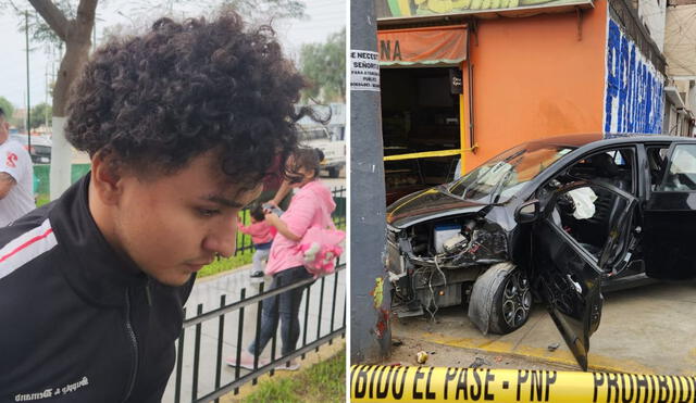 El chofer del coche fue identificado como Jair Odilon Darío Small Pastor, de 19 años. Foto: composición LR/Paolo Zegarra