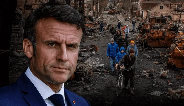Macron también confirmó que Francia continuará "intensificando" su ayuda militar a Ucrania. Foto: composición LR/AFP/EFE