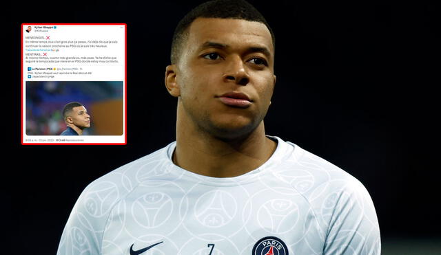 Kylian Mbappé se pronuncio en redes sociales sobre su futuro en el PSG. Foto: EFE