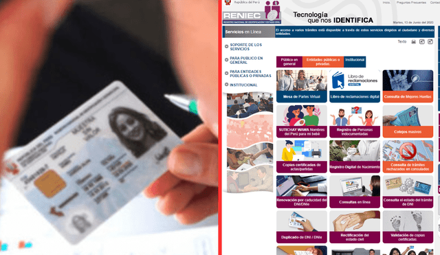 Reniec ofrece distintos servicios en línea para que sus usuarios no salgan de casa. Foto: Composición LR/Reniec