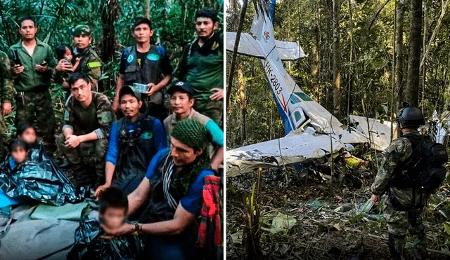 Los cuatro hermanos fueron hallados el último viernes 9 de junio en las profundidades de la selva, entre los departamentos de Caquetá y Guaviare tras semanas de búsqueda. Foto: composición LR/Ministerio de Defensa de Colombia/EFE