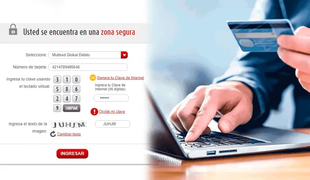 Estos son los beneficios a los que puedes acceder en la MultiRed Virtual, del Banco de la Nación. Foto: composición LR/MultiRed Virtual/captura/difusión