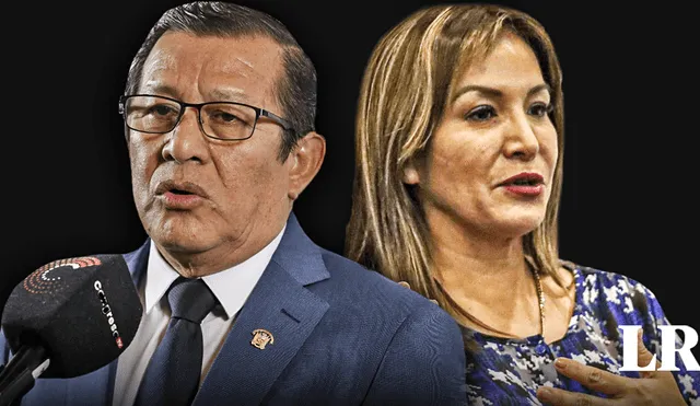 Salhuana intentó justificar la sanción contra Magaly Ruíz. Foto: composición Fabrizio Oviedo/La República - Video: RPP Noticias