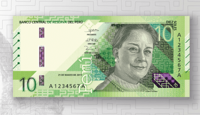 El nuevo billete de 10 soles puede llegar a costar hasta 40 soles en el mercado de los coleccionistas. Foto: @bcrpoficial/captura Twitter