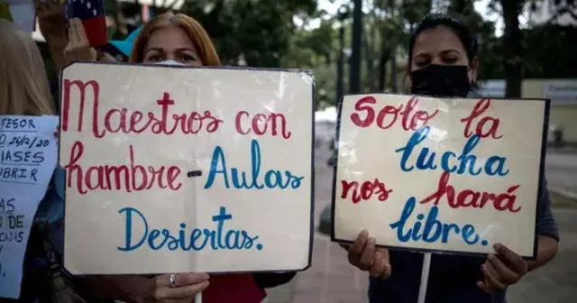 El Gobierno venezolano no se ha pronunciado sobre los reclamos de los educadores hasta el momento. Foto: EFE