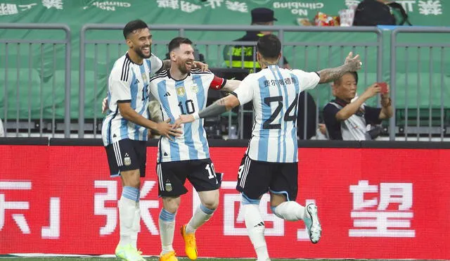 La selección argentina sacó una gran victoria ante Australia en Pekín. Foto: EFE