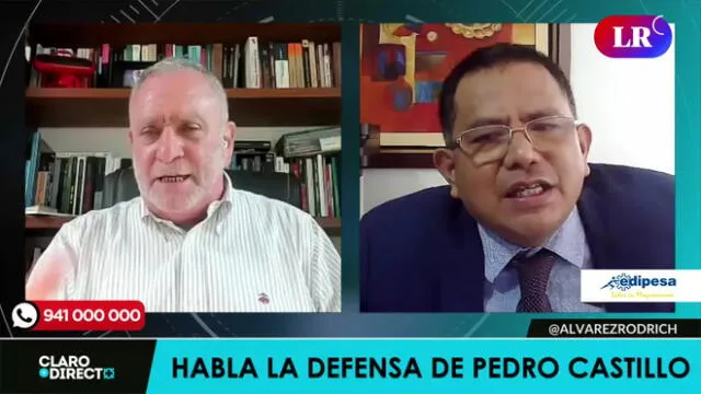 Augusto Álvarez Rodrich conversó con el abogado de Pedro Castillo sobre el golpe de Estado que este dio. Foto/Video: LR+