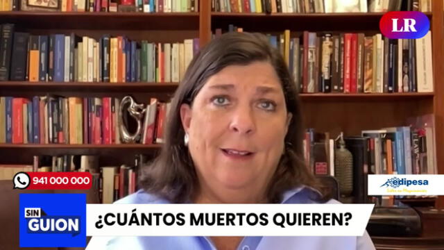 Rosa María Palacios se refirió a la postura de Dina Boluarte ante las protestas. Foto/Video: LR+