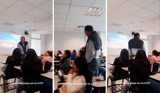 "En peligro de extinción" fue la canción elegida por el maestro para relajar a sus alumnos. Foto: composición LR / capturas de TikTok / @Val.dannaa