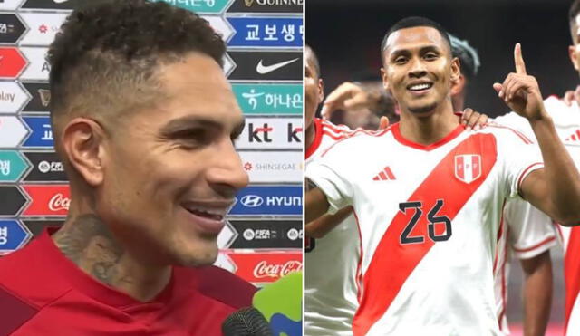 Paolo Guerrero fue titular en este amistoso ante Corea del Sur. Foto: captura de Movistar