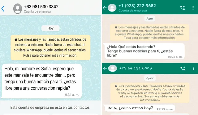 Alerta de estafa bajo nueva modalidad vía WhatsApp. Foto: composición / LR / Twitter