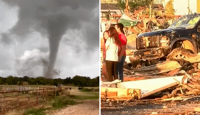 Un tornado arrasó una localidad de Texas, EE. UU. Foto: composición LR/NBC/CNN