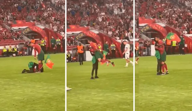 Cristiano Ronaldo fue titular en el partido que Portugal ganó 3-0 a Bosnia. Foto: composición GLR