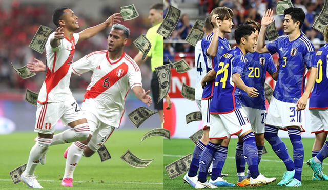 El jugador más caro de Perú vale menos de la quinta parte del mejor cotizado de Japón. Foto: composición de LR/La Bicolor/JFA