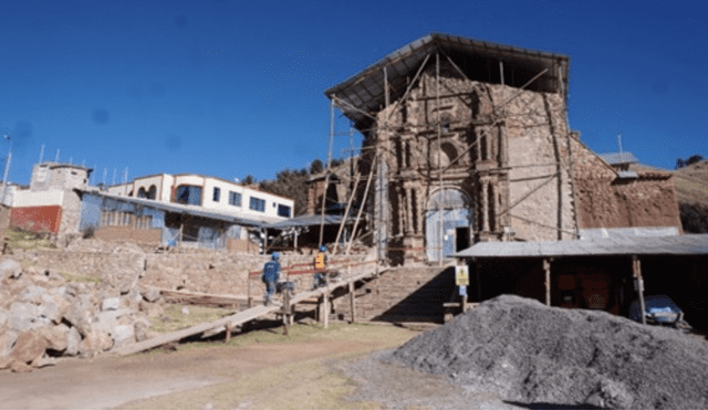 Trabajos. Iglesias de Juli, Orurillo y Umachiri son reconstruidas por el ministerio de Cultura en Puno. Foto: La República