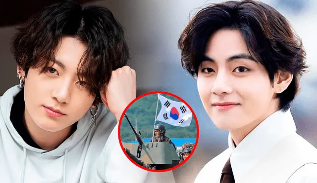 Jungkook y Taehyung serían los últimos integrantes de BTS en ingresar al Ejército. Foto: composición LR/BIGHIT/Twitter